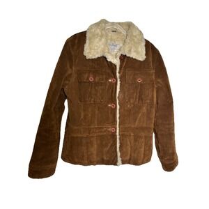 Wilsons Leather Maxima Vintage Suede Jacket Womens Size L Faux Fur, Lined Y2K‎